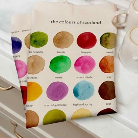 The Colours of Scotland Cotton Teatowel - Made in the UK The Colours of Scotland Cotton Teatowel - Made in the UK